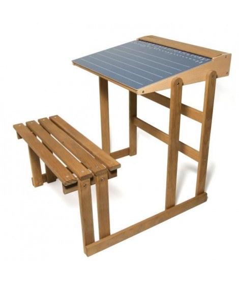 JEUJURA Bureau D'Ecolier En Bois - Teinté Chene Hauteur 60 cms