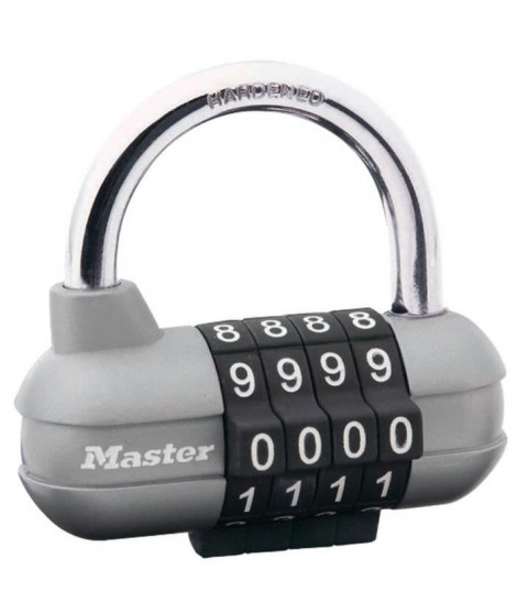 MASTER LOCK Cadenas a combinaison programmable 64mm - Pour vestiaire de sport, casier d'école