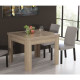 FINLANDEK Table a manger extensible NUORI 6 a 8 personnes style contemporain décor chene clair - L 96-190 x l 95 cm