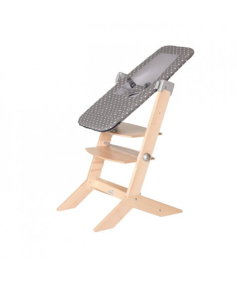 GEUTHER Transat Sit'n Sleep adaptable sur la chaise SYT - Naissance a 9 kg - Gris avec points