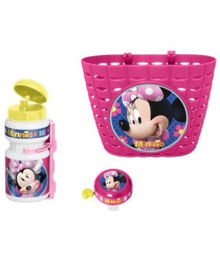 DISNEY MINNIE Combo corbeille + bidon + sonnette