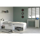 COSMOS Chambre enfant complete 2 pieces - Lit + bureau - Style essentiel - Décor blanc