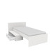 COSMOS Chambre enfant complete 2 pieces - Lit + bureau - Style essentiel - Décor blanc