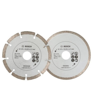 BOSCH 2 disques diamants 125mm matériaux