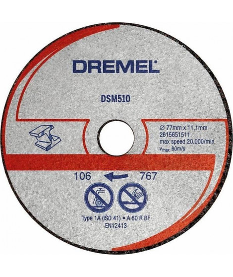 DREMEL 3 disques métal/plastique DSM510 pour DSM20