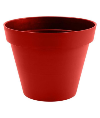 EDA Pot de fleur rond Toscane - Ø 60 x H 47 cm - 76 L - Rouge rubis