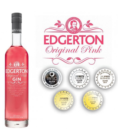 Gin Edgerton pink rose 47% 70cl