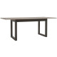 BROOKLYN Table manger extensible de 6 a 10 personnes style industriel décor chene et gris anthracite - L 160 / 200 x l 90 cm