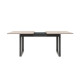 BROOKLYN Table manger extensible de 6 a 10 personnes style industriel décor chene et gris anthracite - L 160 / 200 x l 90 cm