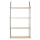 THE HOME DECO FACTORY Etagere  murale échelle - 4 Plateaux - 112X18X60 cm - Beige/Noir