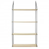 THE HOME DECO FACTORY Etagere  murale échelle - 4 Plateaux - 112X18X60 cm - Beige/Noir