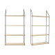 THE HOME DECO FACTORY Etagere  murale échelle - 4 Plateaux - 112X18X60 cm - Beige/Noir