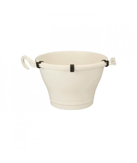 ELHO Pot de fleurs a suspendre Corsica 30 - Blanc - Extérieur & Balcon - Ø 29,4 x H 21,1 cm