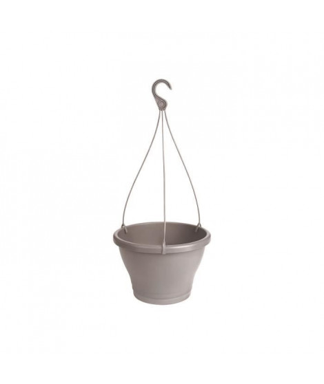 ELHO Pot de fleurs a suspendre Corsica 30 - Taupe - Extérieur & Balcon - Ø 29,4 x H 21,1 cm