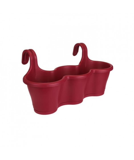 ELHO Jardiniere de balcon Corsica Triple - Fruits rouges - Extérieur & Balcon - L 27,1 x W 53,5 x H 25,9 cm