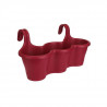 ELHO Jardiniere de balcon Corsica Triple - Fruits rouges - Extérieur & Balcon - L 27,1 x W 53,5 x H 25,9 cm