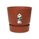 ELHO Pot de fleurs rond Greenville 25 - Extérieur - Ø 24,48 x H 23,31 cm - Marron brique