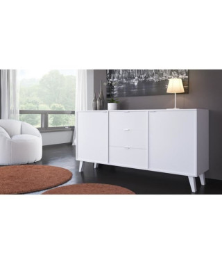 SUN Buffet contemporain blanc brillant - L 180 cm