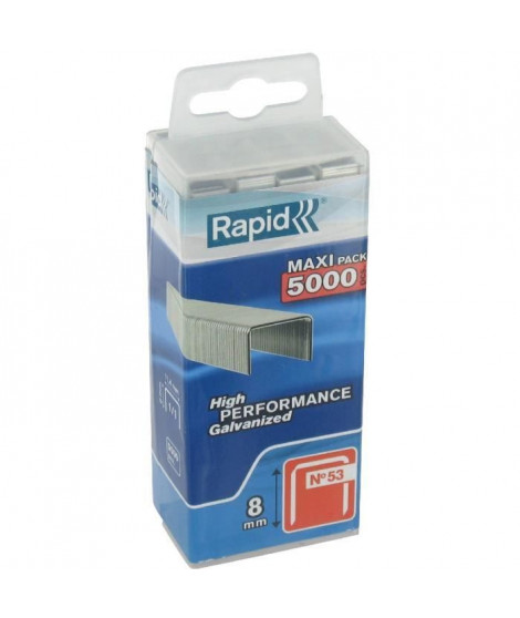 RAPID 5000 agrafes n°53 Rapid Agraf 8mm