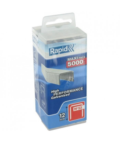 RAPID 5000 agrafes n°53 Rapid Agraf 12mm