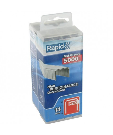 RAPID 5000 agrafes n°53 Rapid Agraf 14mm