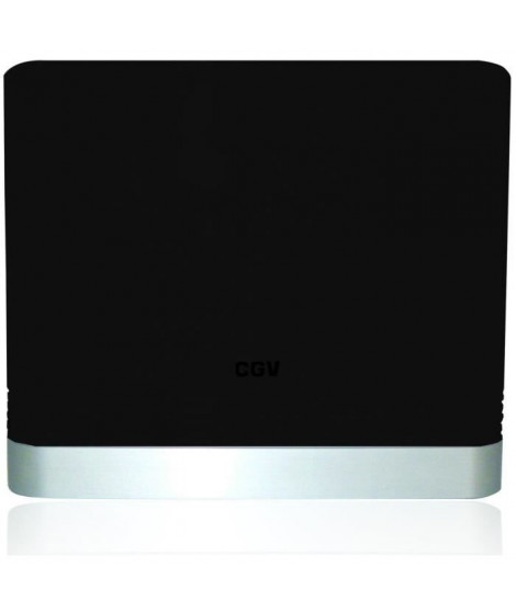 CGV 11528 Antenne d'intérieur An-Reglisse CE Red TNT HD - Filtre 4G - Plate - Haute performance - Noir laqué