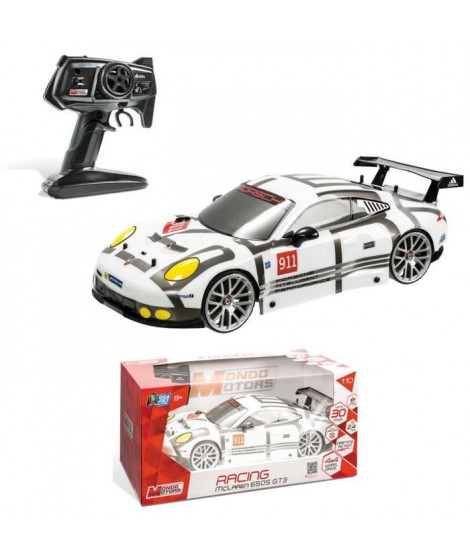 MONDO Voiture Radio Commandée Porsche 911 RSR - Echelle 1:10 - Racing - 2,4GHz - A partir de 8 ans