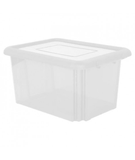 EDA PLASTIQUE Boîte de rangement Funny Box 55 L - Naturel - 57,5 x 44 x 31 cm