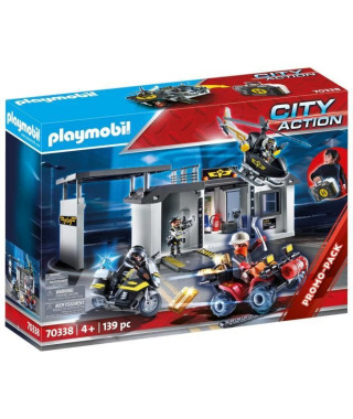 PLAYMOBIL 70338 - City Action - Quartier général transportable policiers d'élite  - Nouveauté 2020