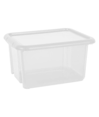 EDA PLASTIQUE Boîte de rangement Funny Box 30 L - Naturel - 44 x 36 x 25 cm