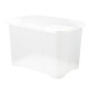 EDA PLASTIQUE Boîte de rangement Clip'Box 60 L - Naturel couvercle avec charniere - 60 x 40 x 40 cm