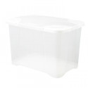 EDA PLASTIQUE Boîte de rangement Clip'Box 60 L - Naturel couvercle avec charniere - 60 x 40 x 40 cm