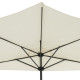 Demi Parasol de balcon 270 cm - Pied non inclus - Structure acier et toile polyester 180g/m2 - Beige