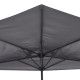 Demi Parasol de balcon 270 cm - Pied non inclus - Structure acier et toile polyester 180g/m2 - Gris