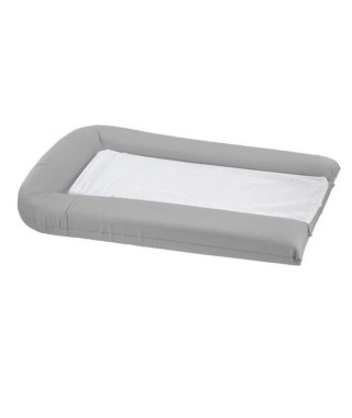 DOMIVA Matelas a langer pvc gris perle + 2 éponges