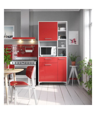 ECO Buffet de cuisine L 80 cm - Rouge brillant