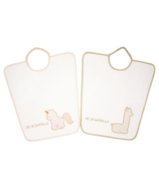 BABYCALIN Lot de 2 bavoirs maternelle