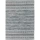 Tapis Terra Cotton 120 x 170 cm - Blanc, noir bande extérieure