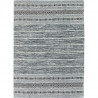 Tapis Terra Cotton 120 x 170 cm - Blanc, noir bande extérieure