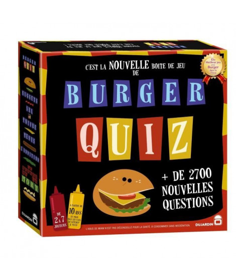 Burger Quiz - Jeu de société - DUJARDIN - Nouvelle boîte de jeu - Equipe Ketchup - Equipe Mayo