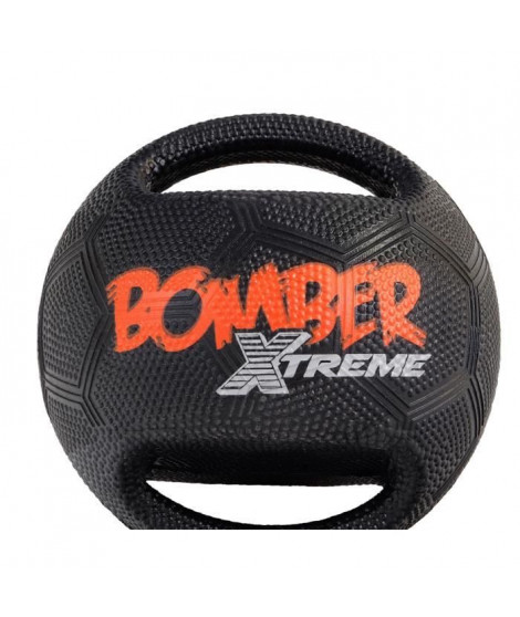 ZEUS Balle Mini Xtreme Bomber en caoutchouc 11,4 cm - Noir et orange - Pour chien