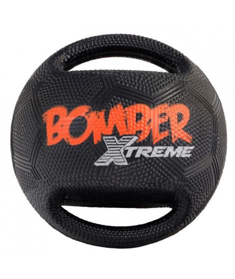 ZEUS Balle Xtreme Bomber en caoutchouc 17,8 cm - Noir et orange - Pour chien