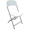 Lot de 2 chaises pliantes - Poudre enduits ossature d'acier - 42 x 42 x 87 cm - Tube en acier Ø 19 x 1 mm