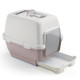 ZOLUX Maison de toilette avec tiroir amovible 58,5 x 44,5 x 48 cm - Gris rosé - Pour chat