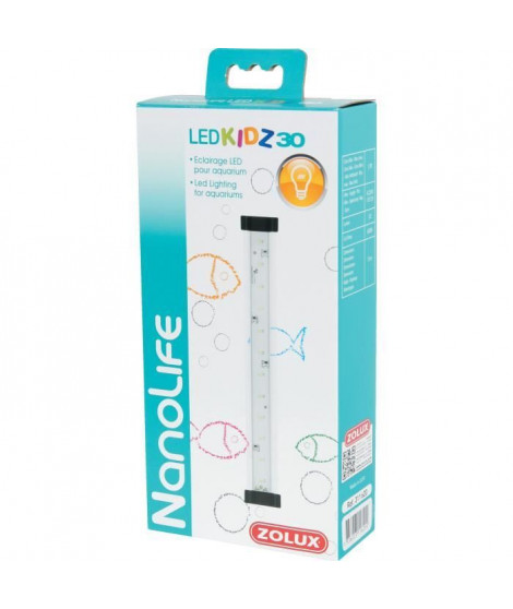 ZOLUX Rampe éclairage LED - Pour aquarium Nanolife Kidz - 30 cm