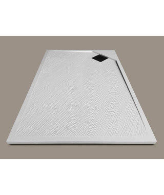 MITOLA Receveur de douche rectangulaire a poser Oasis - 120 x 80 cm - Résine composite - Blanc