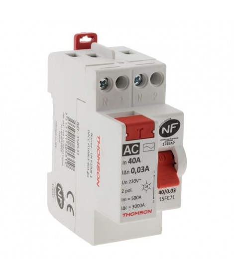 THOMSON Interrupteur différentiel a vis - 40A type AC NF