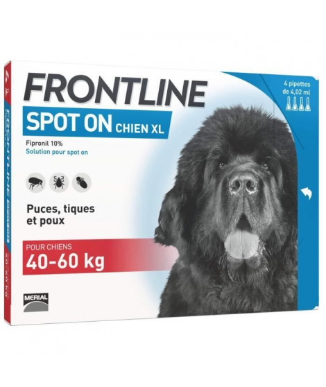 FRONTLINE Spot On chien 40-60kg - 4 pipettes