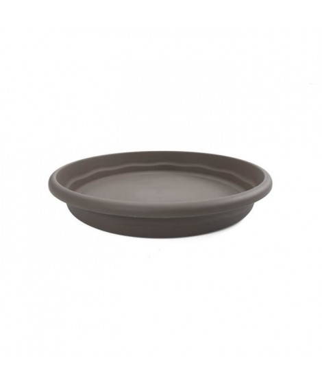 PLASTIKEN plateau rond Ø 50 cm pour pot rond - Taupe