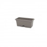 PLASTIKEN Jardiniere rectangulaire 40 x 20 Cm + Plateau Collection TERRA - Taupe